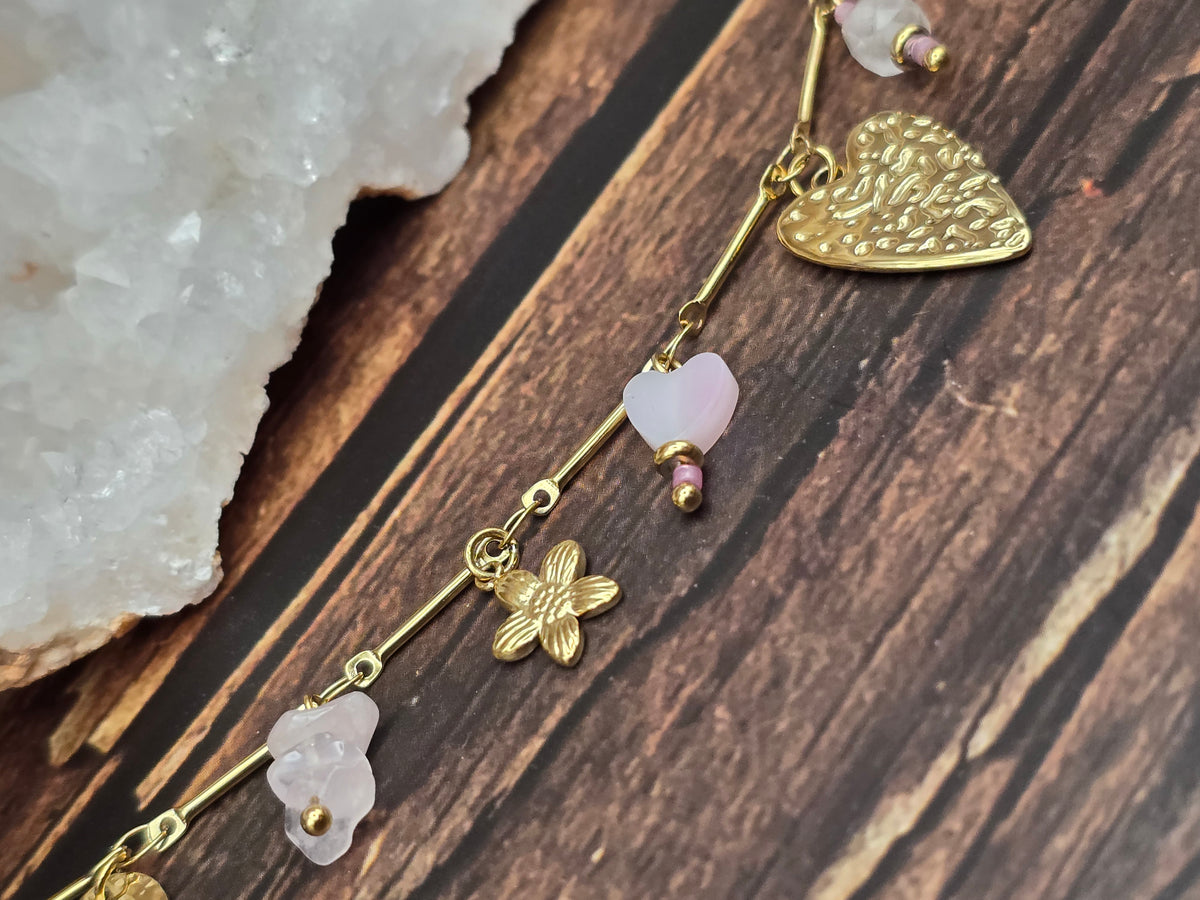 Bracelet Daphne – Quartz Rose