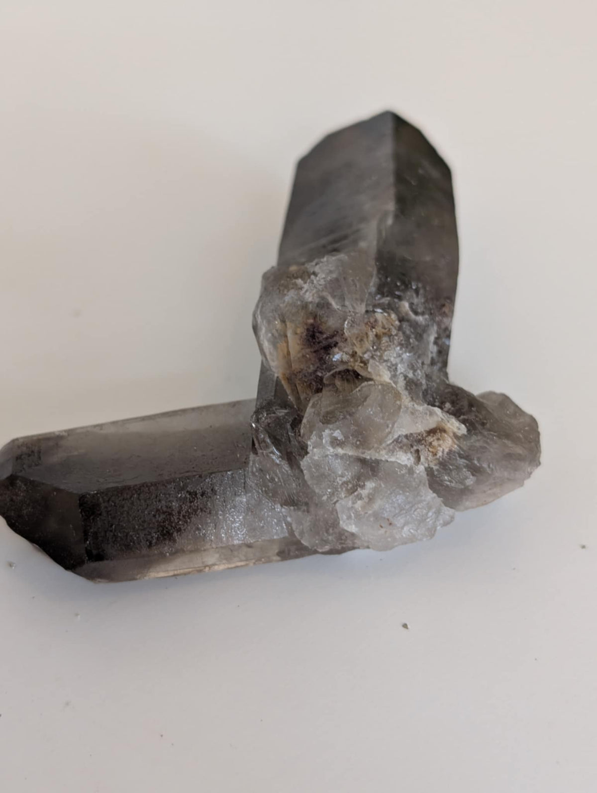 Amas de cristal de roche du Brésil Fumé AA