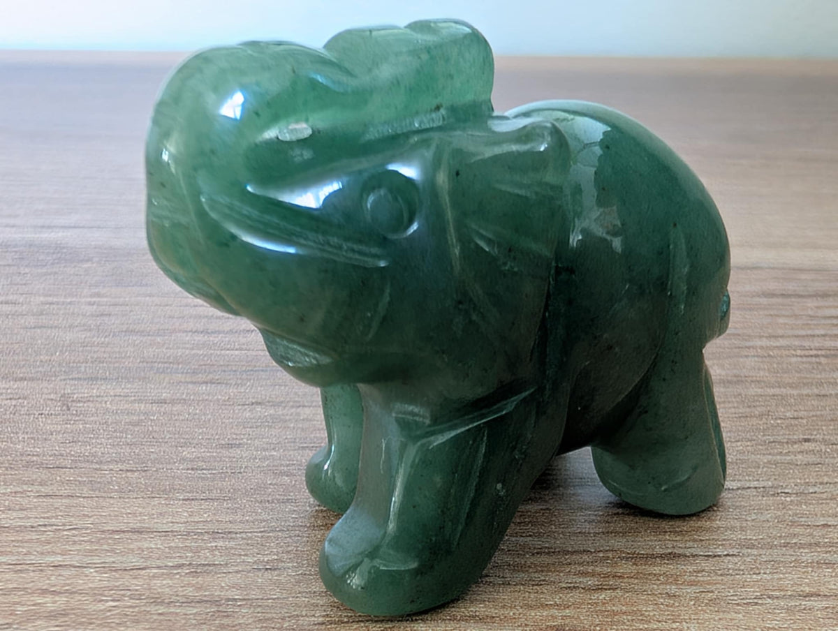 Eléphant en aventurine verte 50mm