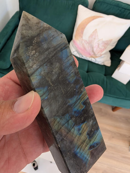 Pointe polie en Labradorite