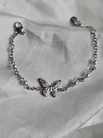 Bracelet papillon acier inoxydable