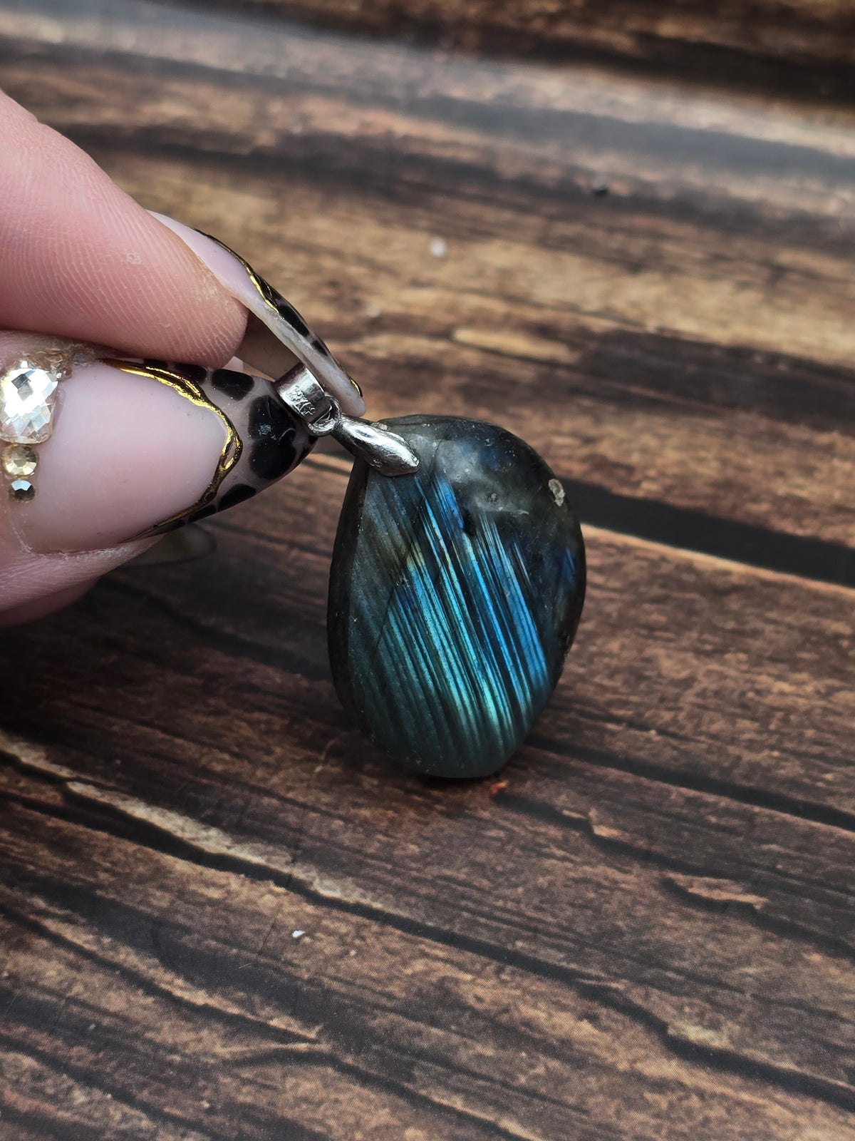 Pendentif labradorite sur chaine