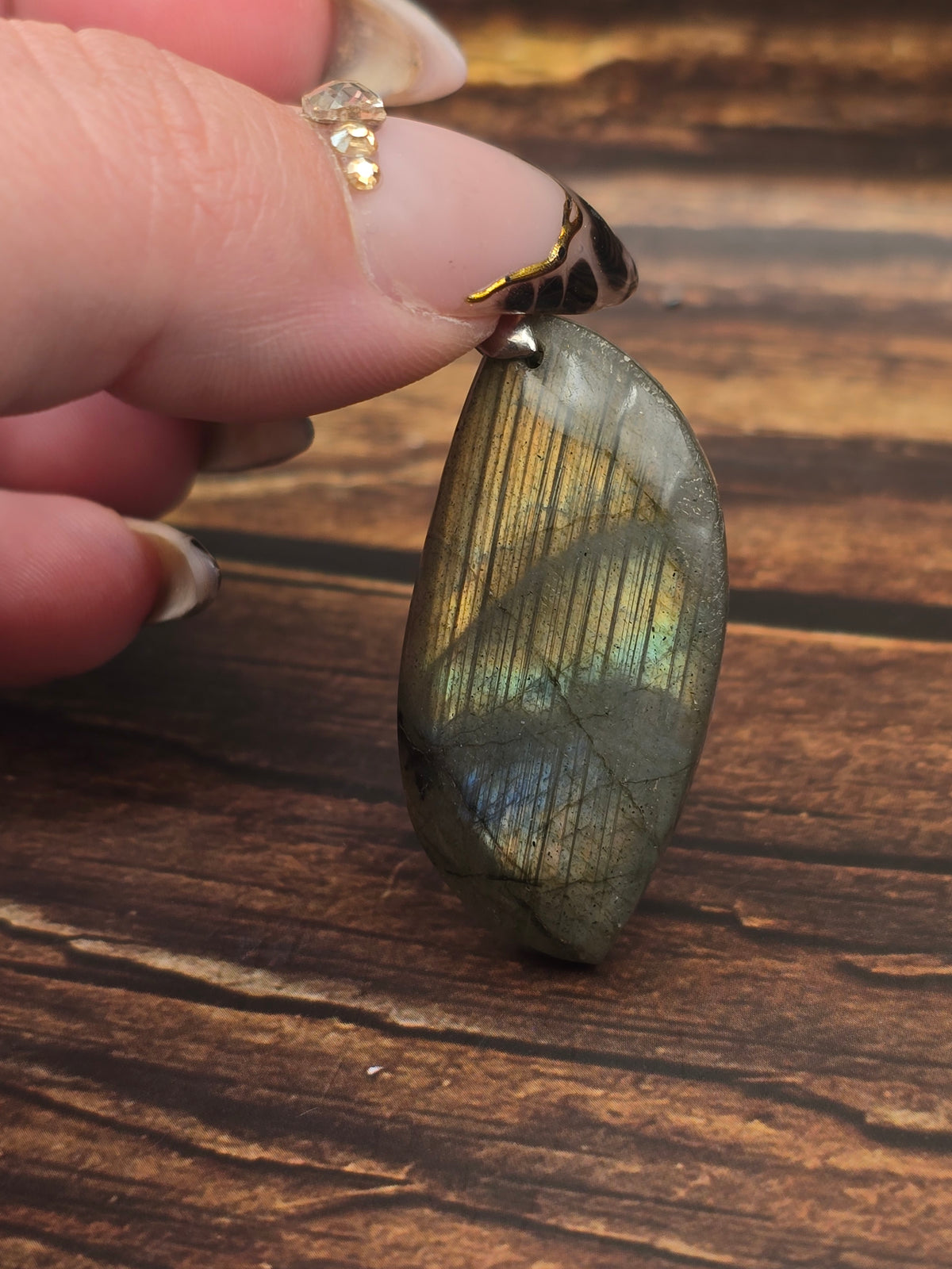 Pendentif labradorite sur chaine