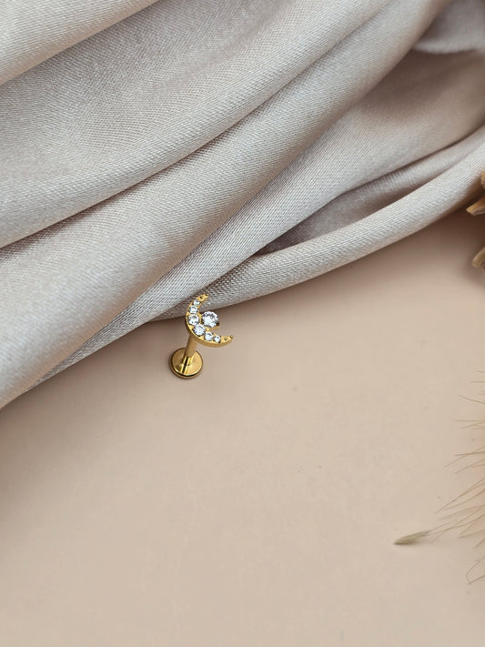 Piercing Lune – Titane & Zirconium