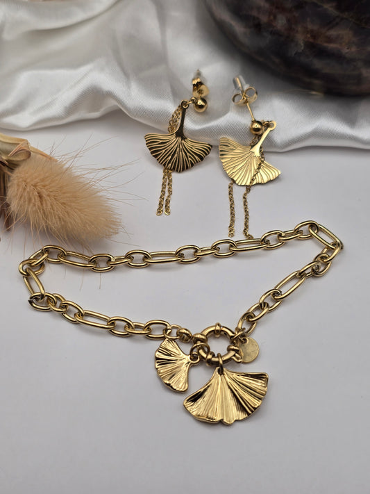Bracelet “Feuilles de Ginkgo”