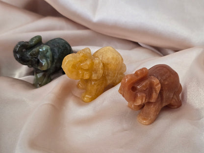 Éléphant 4 cm pierre naturelle