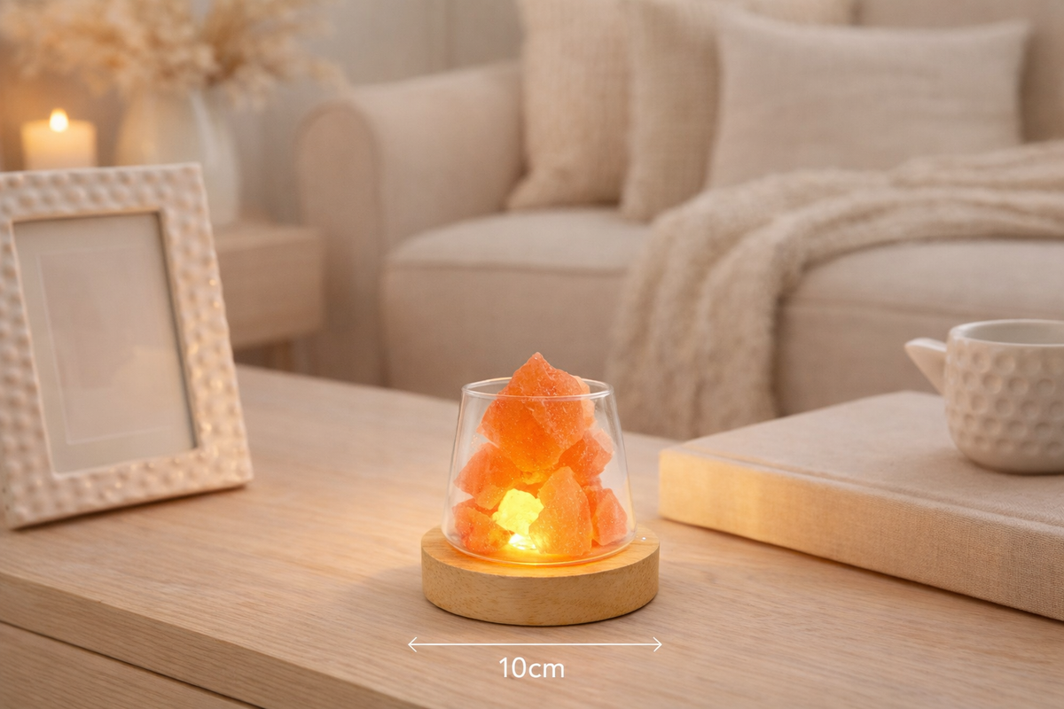Lampe diffuseur huile essentielle de cristaux naturels
